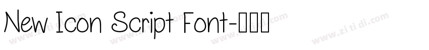 New Icon Script Font字体转换